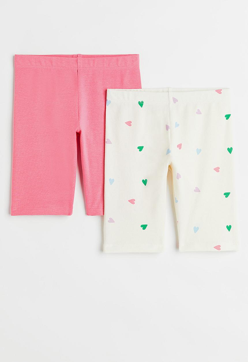 H&M - 2 Pack cycling shorts - pink hearts