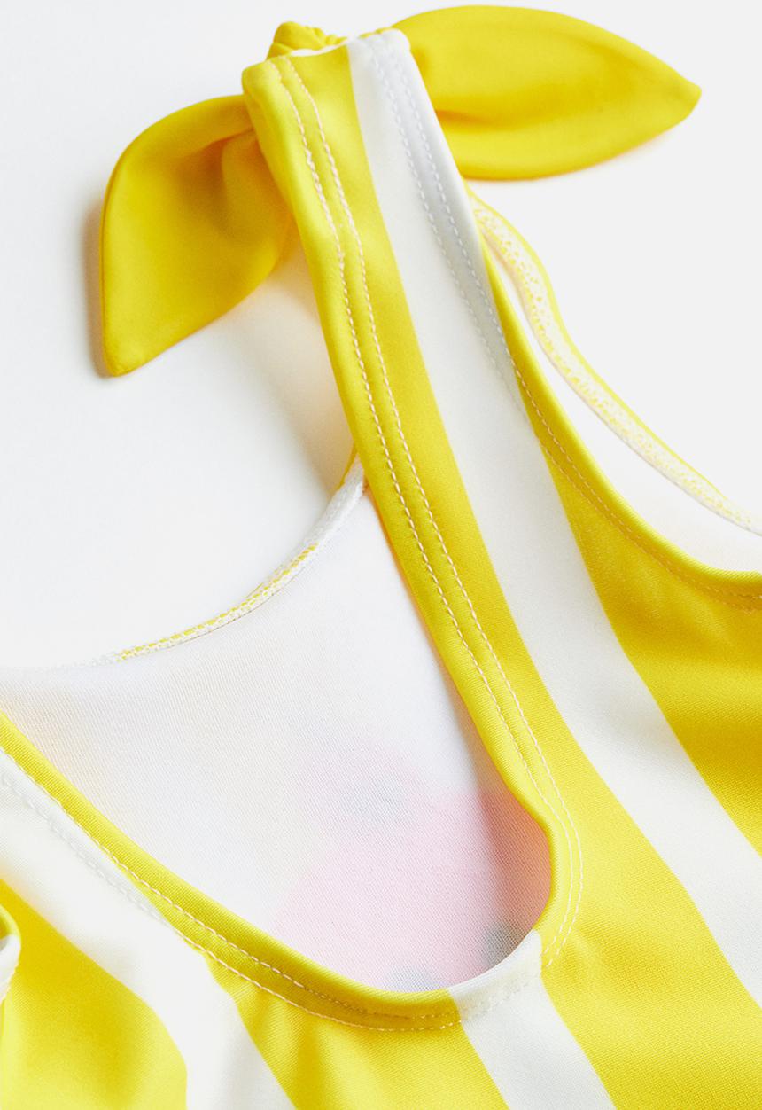 H&M - Patterned swimsuit - yellow striped