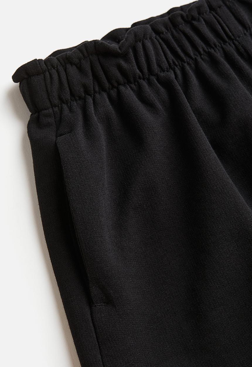 H&M - Paper bag sweatshorts - black