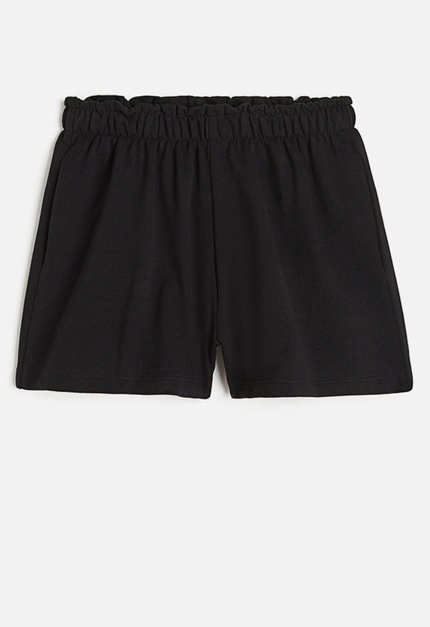 H&M - Paper bag sweatshorts - black