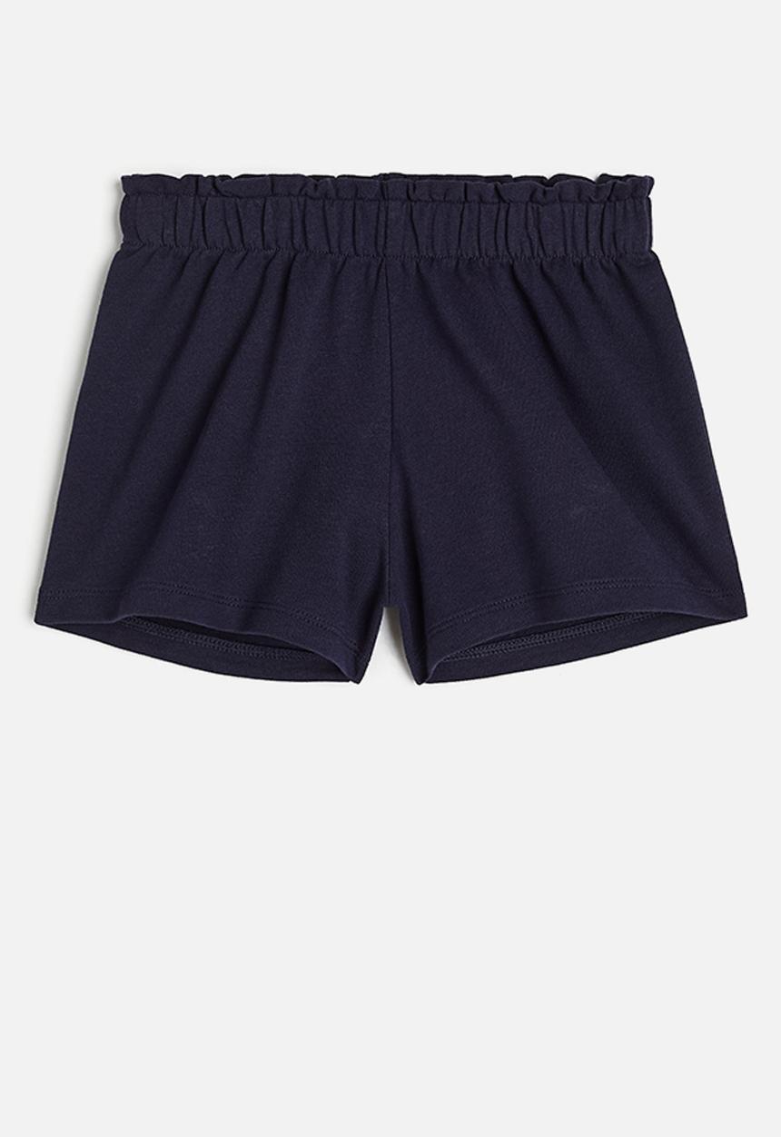 H&M - Paper bag sweatshorts - navy blue