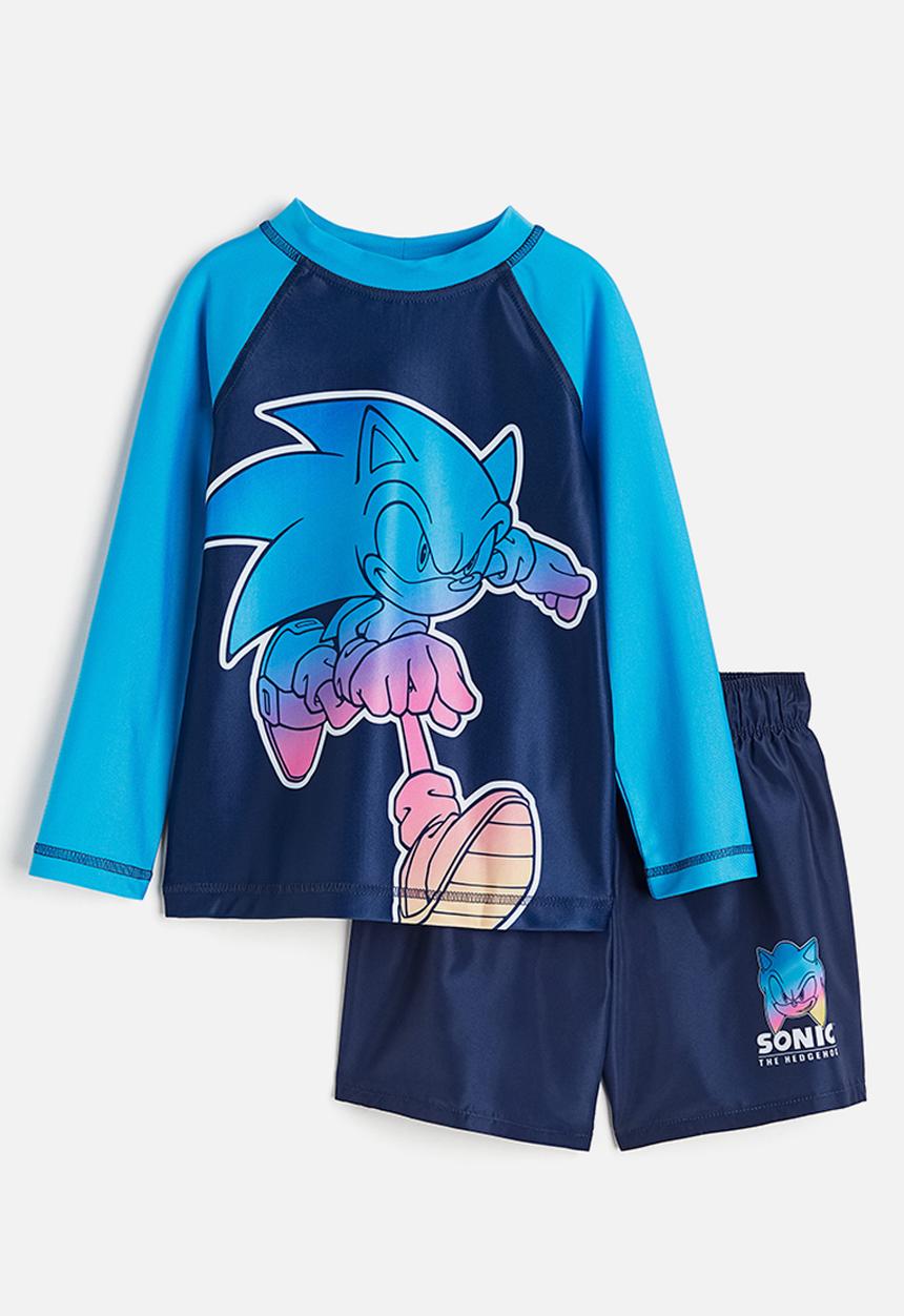 H&M - Printed swim set - dark blue sonic the hedgehog