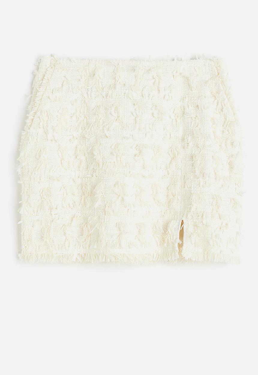 H&M - Bouclé skirt - cream