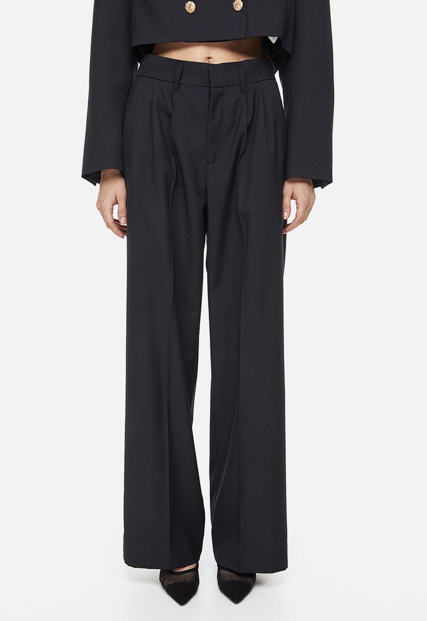 H&M - Straight trousers - black