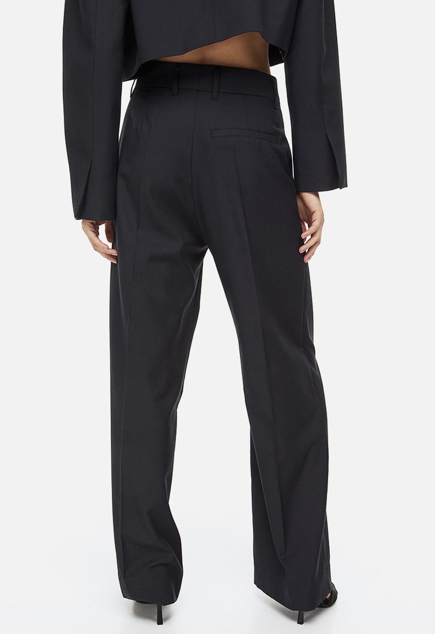 H&M - Straight trousers - black