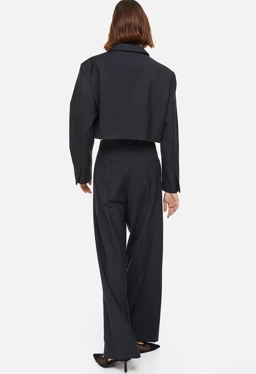 H&M - Straight trousers - black