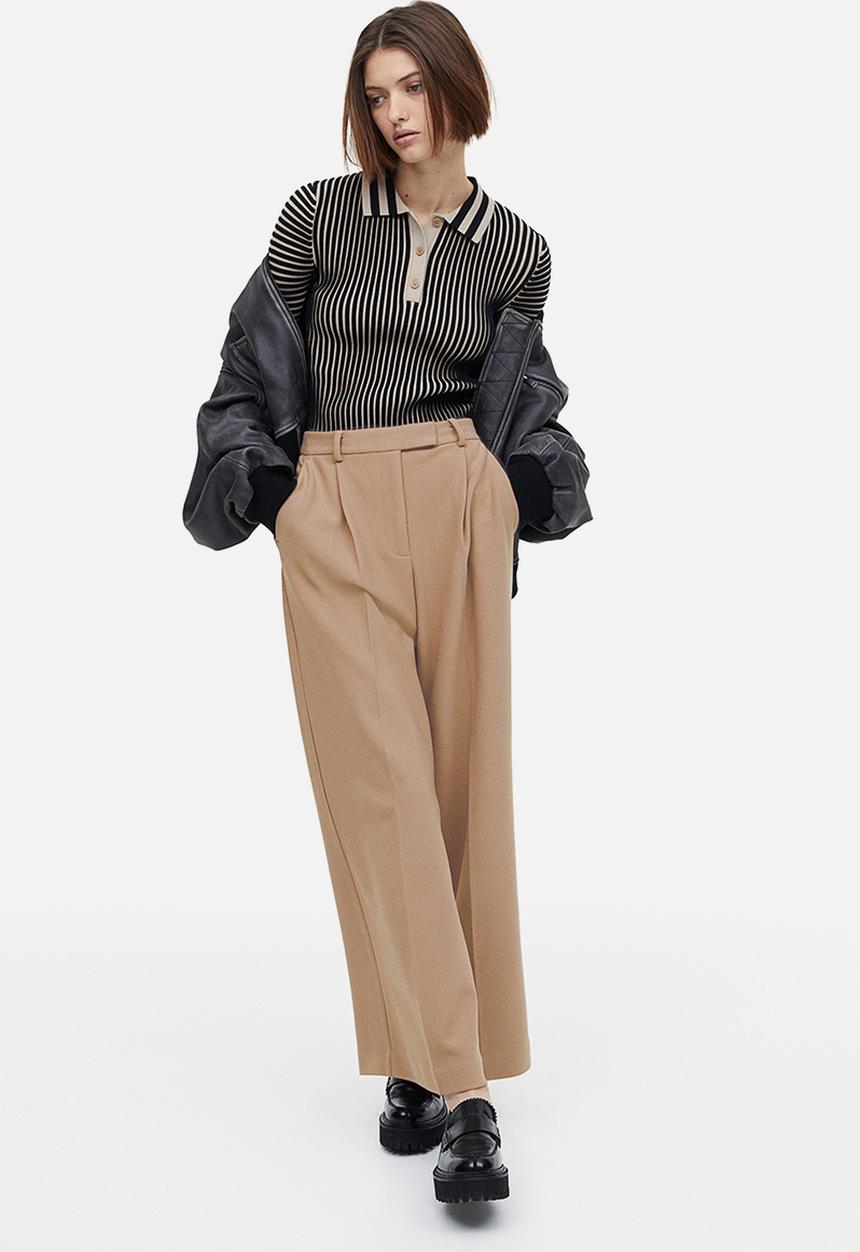 H&M - Tailored trousers - dark beige