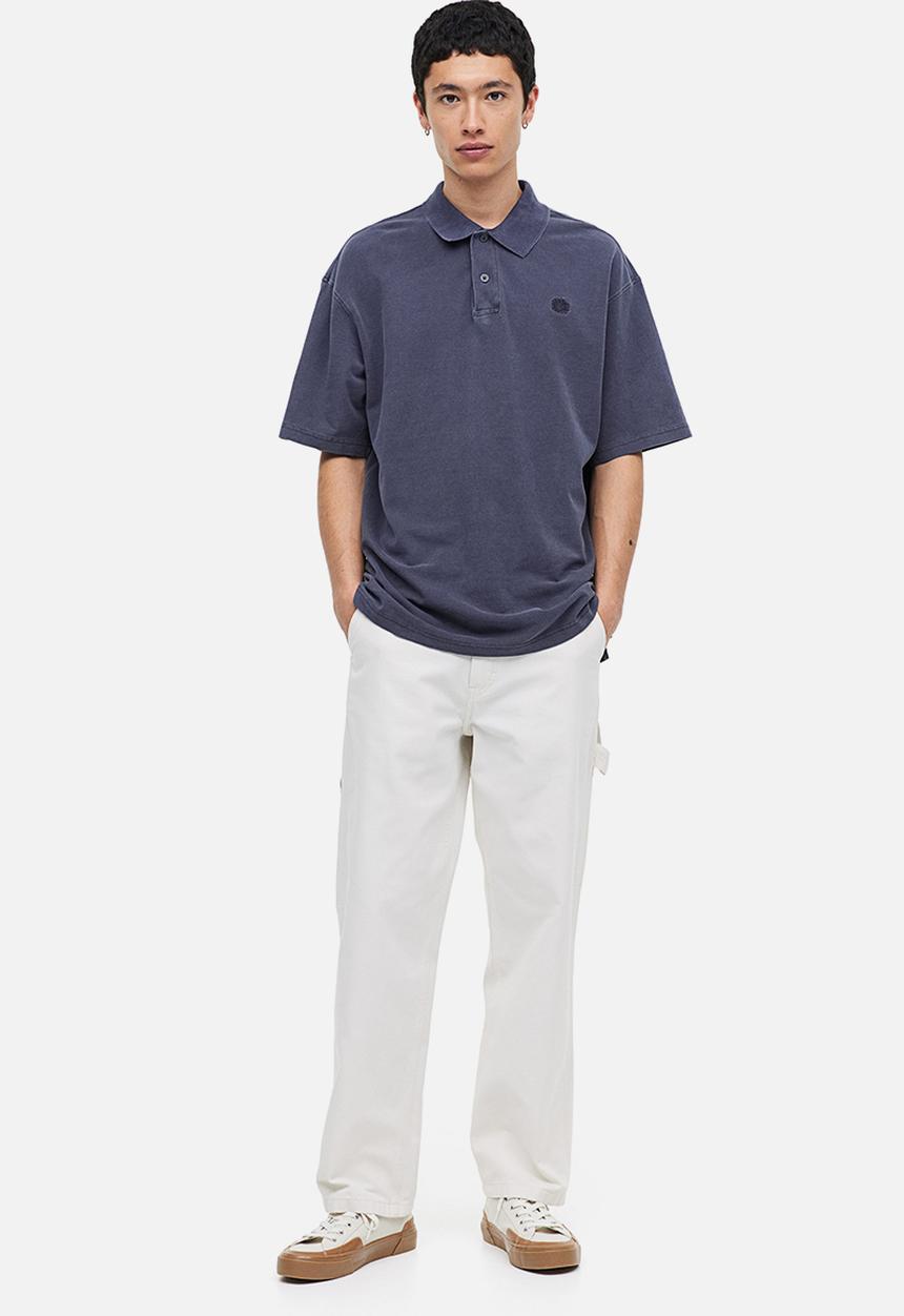 H&M - Relaxed fit polo shirt - dark blue