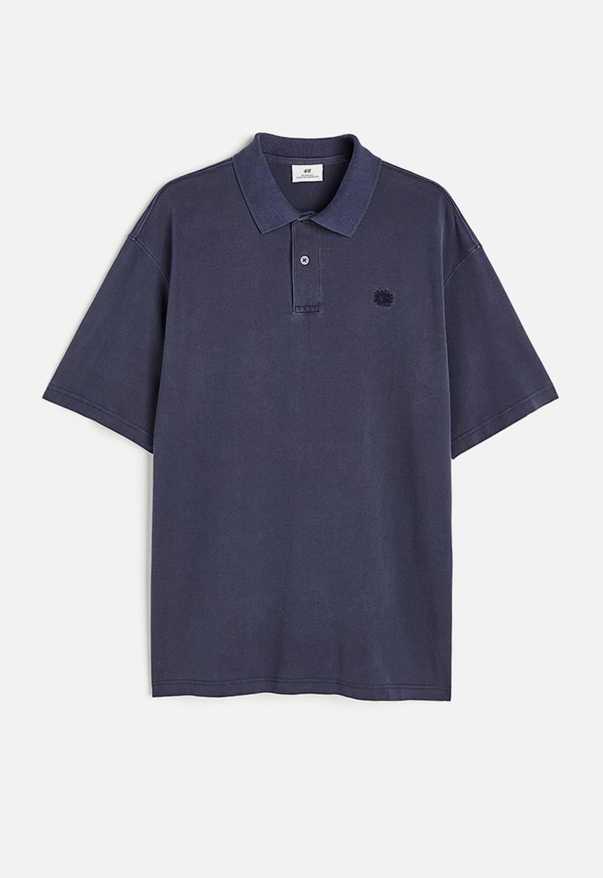 H&M - Relaxed fit polo shirt - dark blue