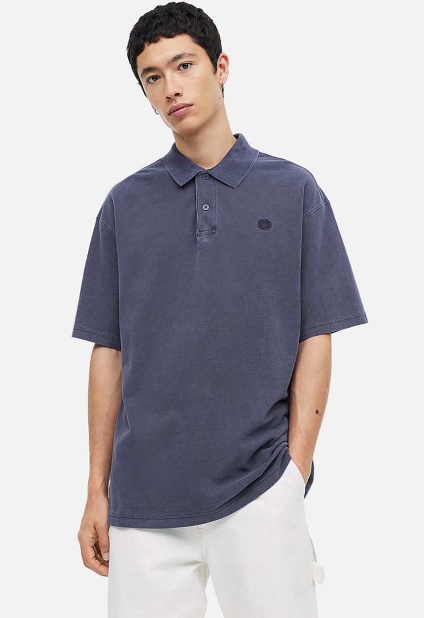 H&M - Relaxed fit polo shirt - dark blue