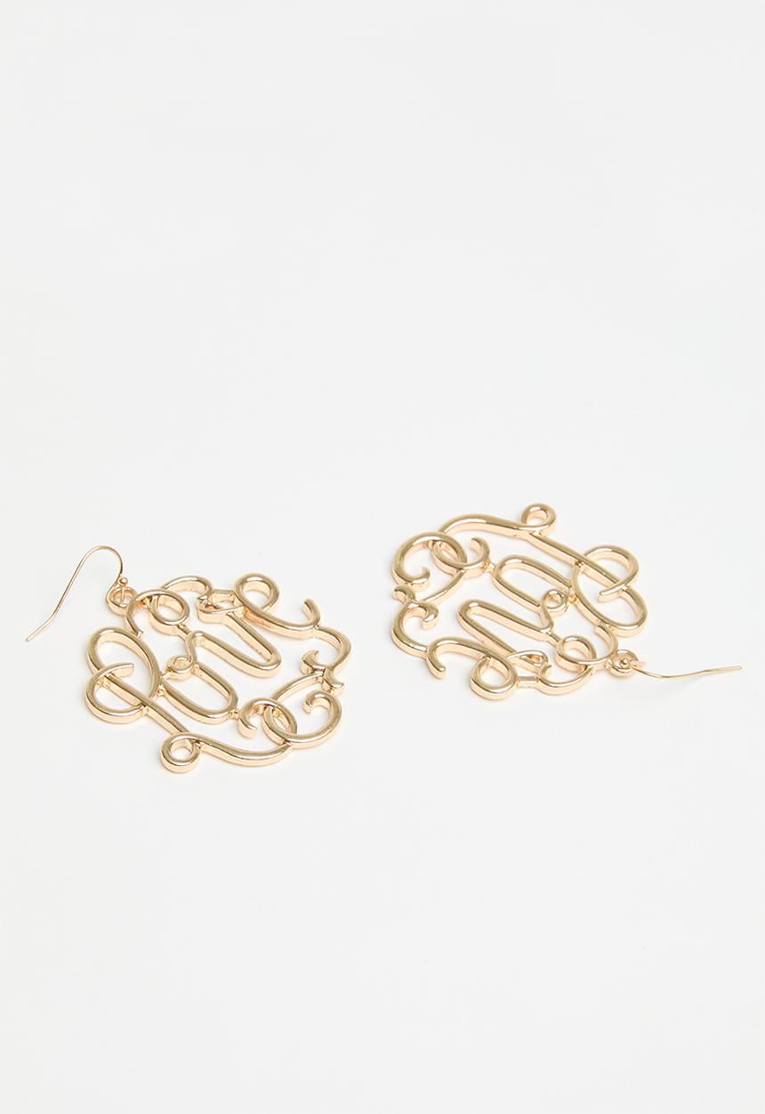 Superbalist - Love earrings - gold