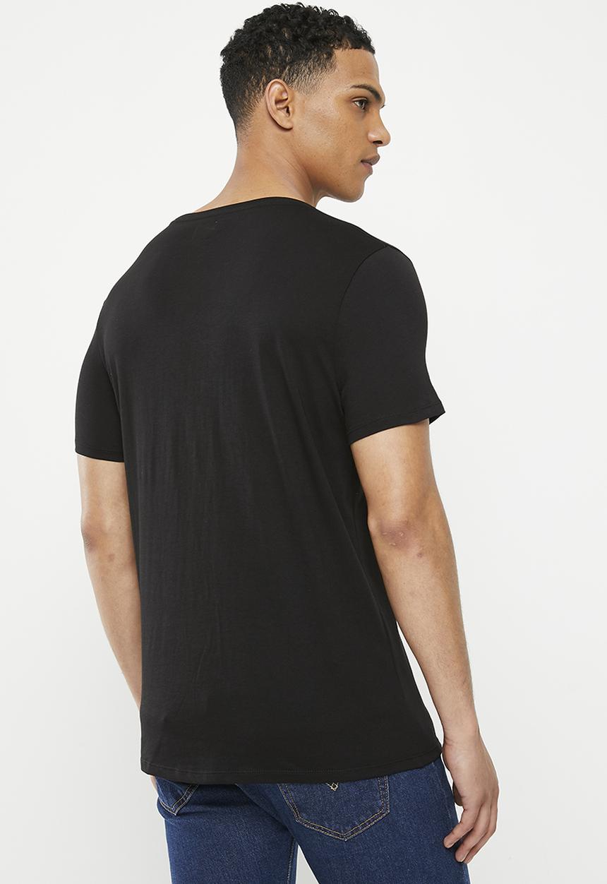 GUESS - Es short sleeve emb logo crew - jet black