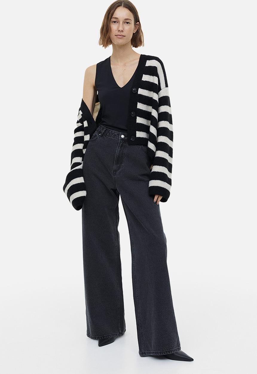 H&M - V-neck vest top - black