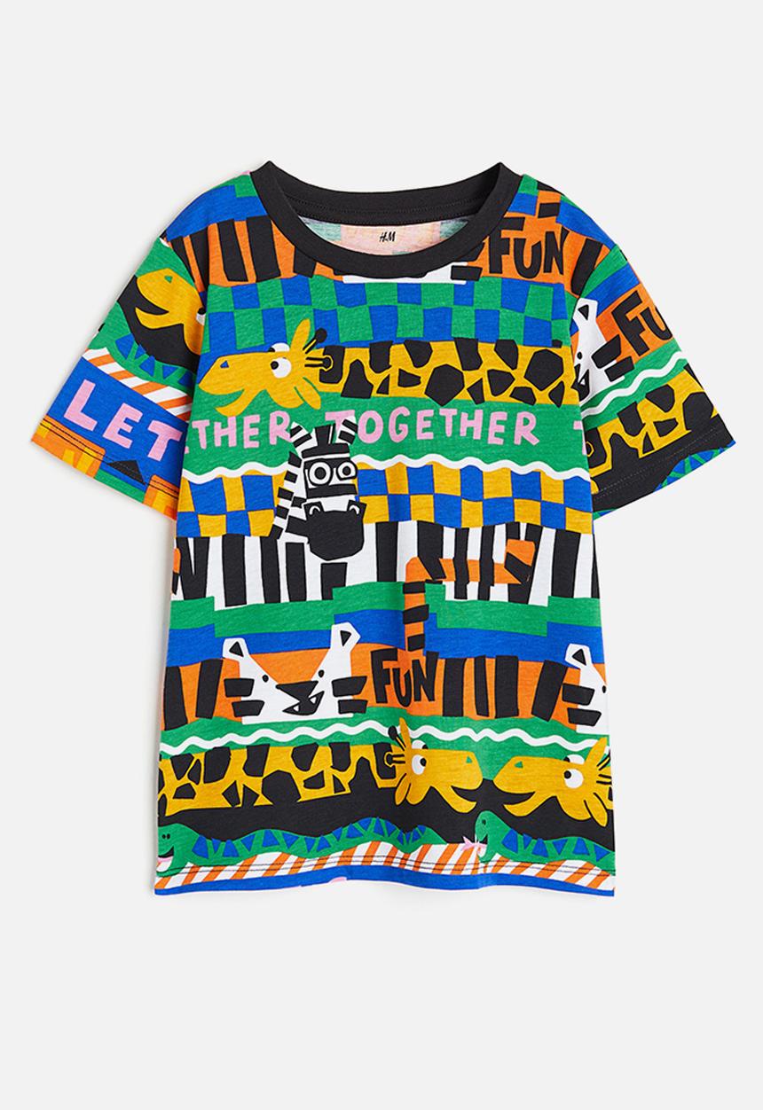 H&M - Printed t-shirt - black animals