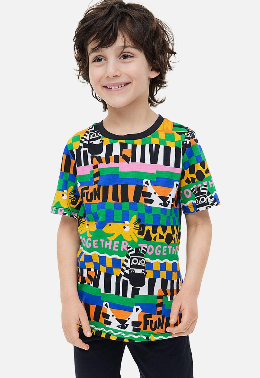 H&M - Printed t-shirt - black animals