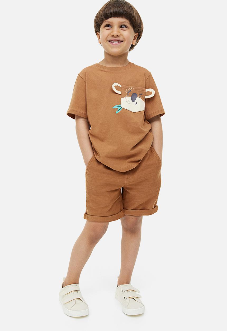H&M - Loose fit chino shorts - brown