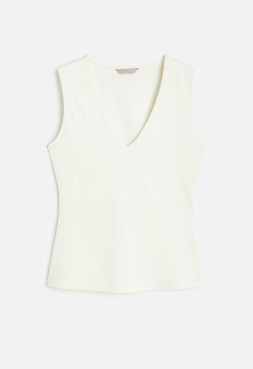 H&M - V-neck vest top - white