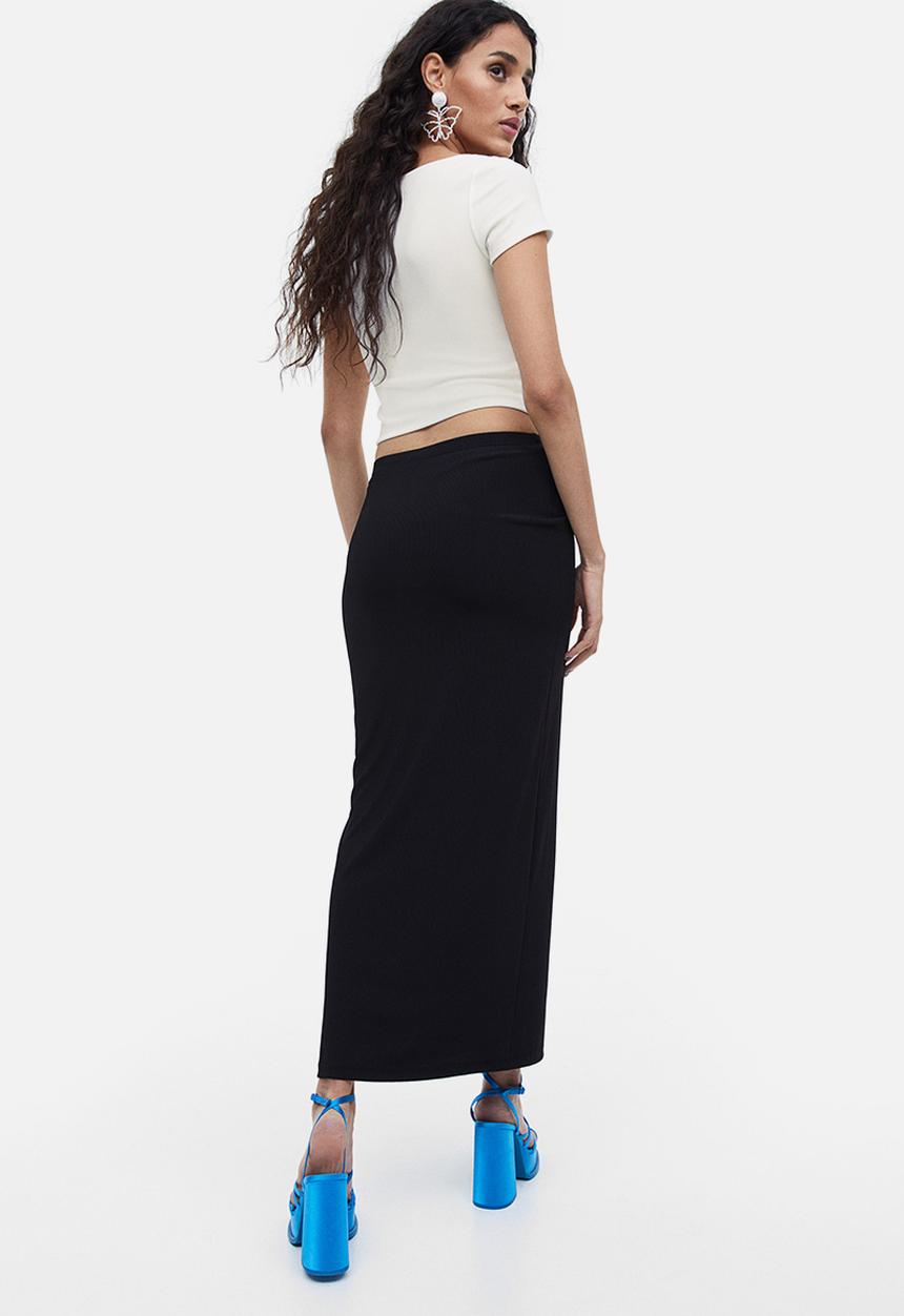 H&M - Corset-style ribbed top - cream