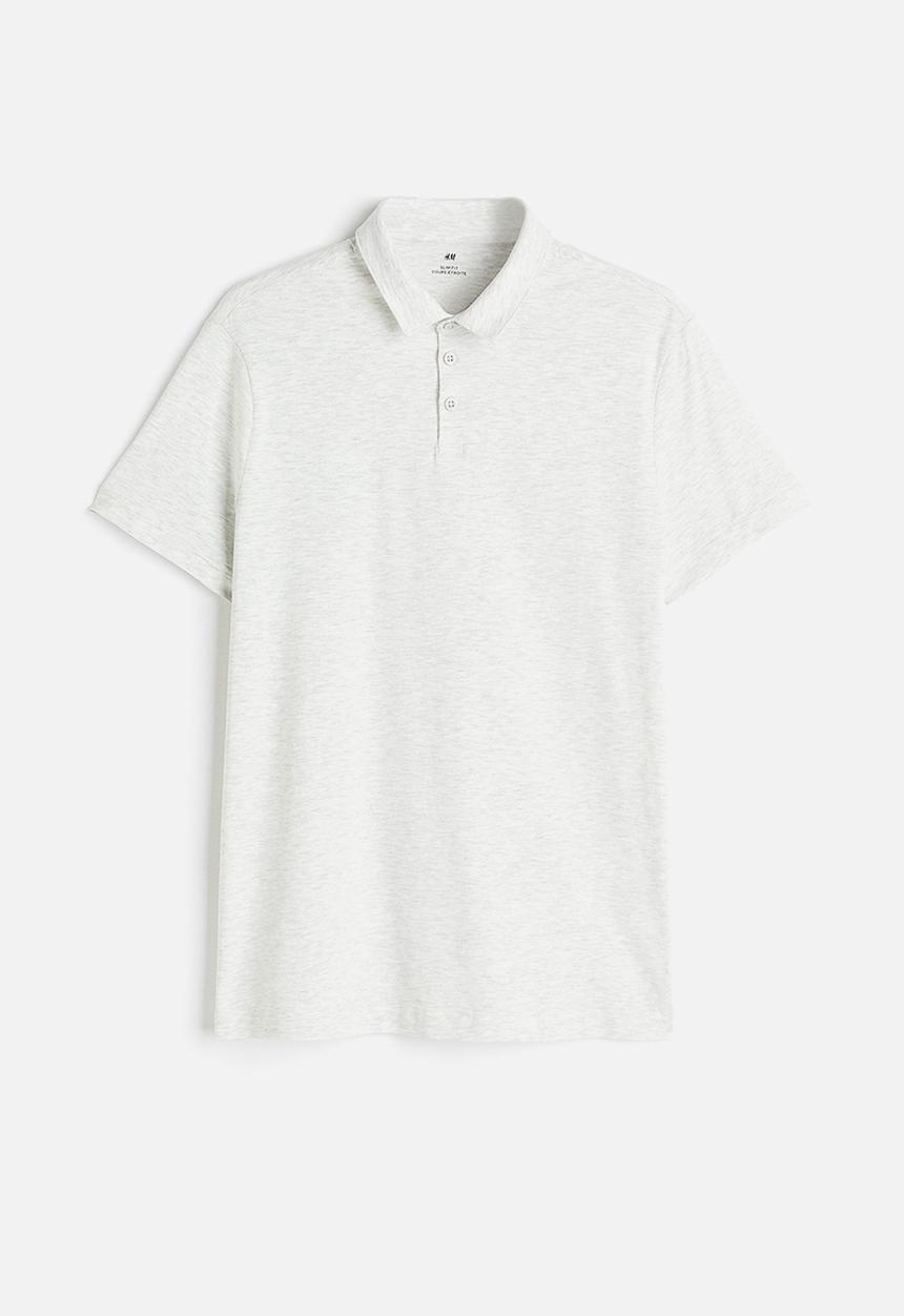 H&M - Slim fit polo shirt - grey