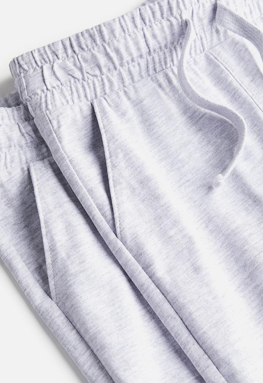 H&M - 2-Pack cotton jersey joggers - light grey marl 