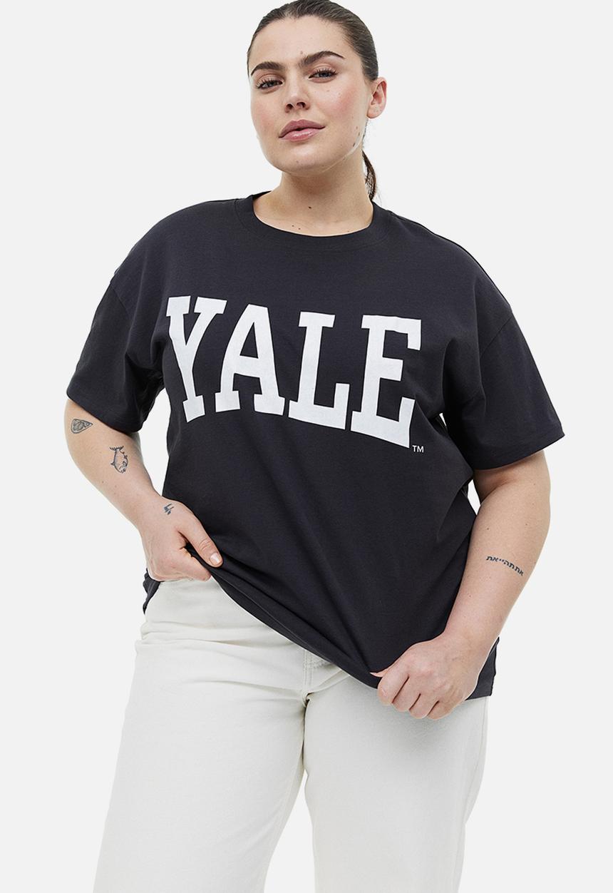 H&M - Oversized printed t-shirt - dark grey yale
