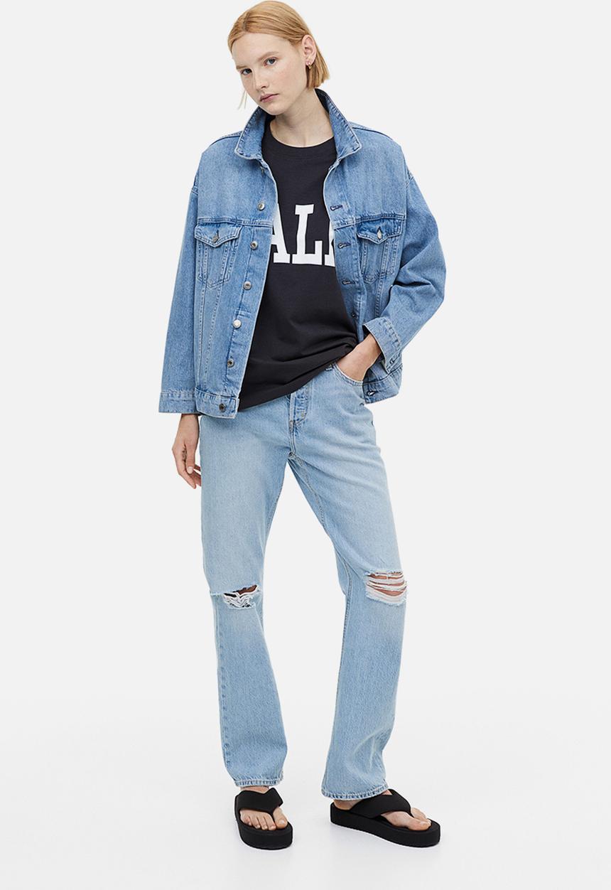 H&M - Oversized printed t-shirt - dark grey yale