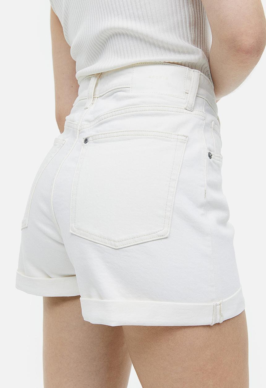 H&M - Mom ultra high denim shorts - white