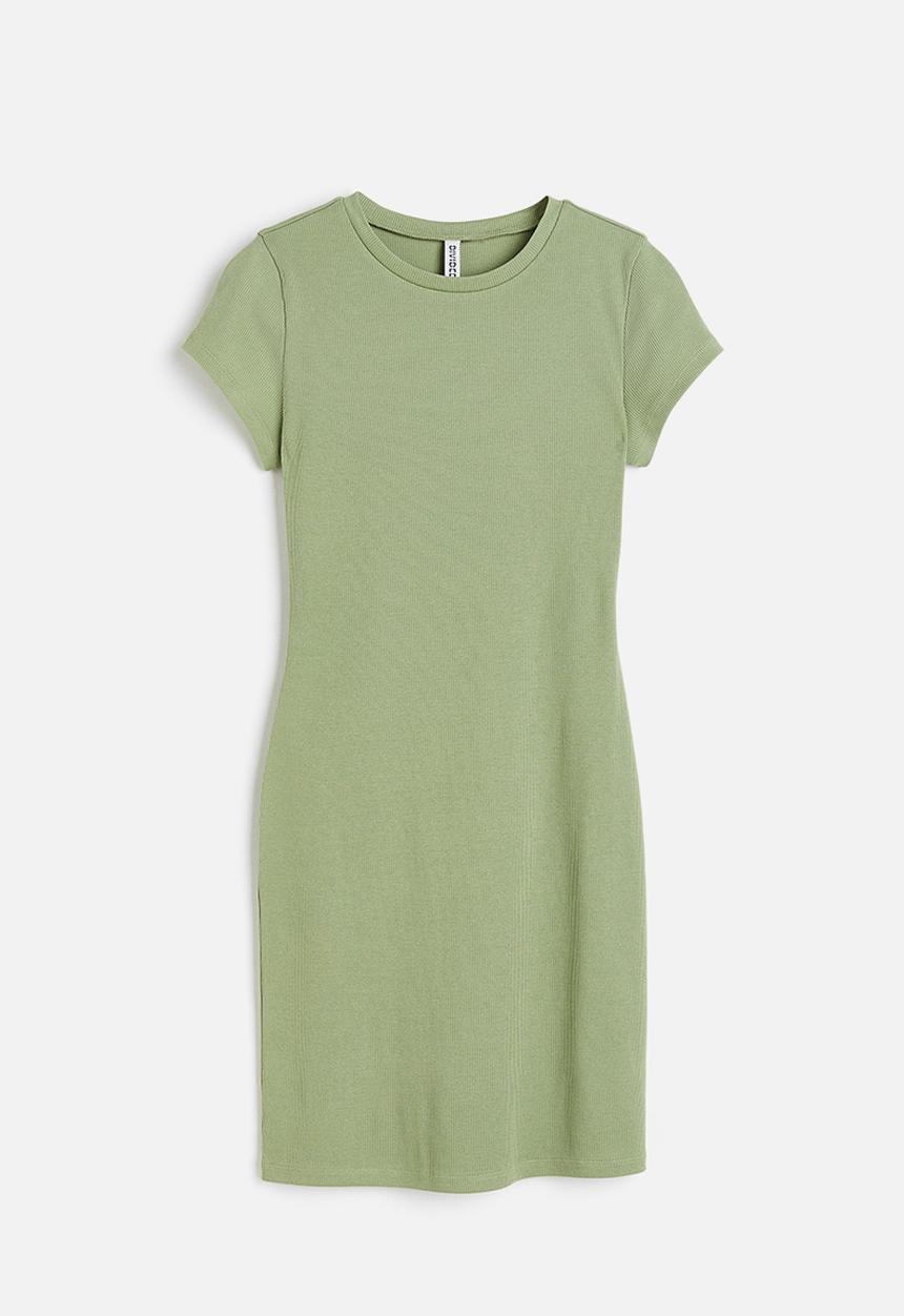 H&M - Cotton bodycon dress - green