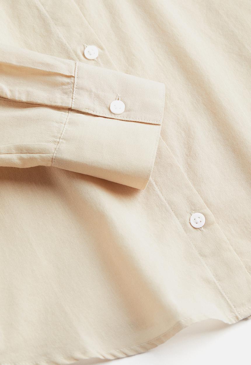 H&M - Cotton shirt - light beige