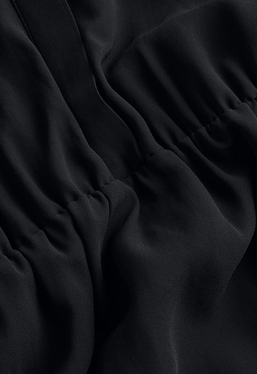H&M - V-neck chiffon dress - black