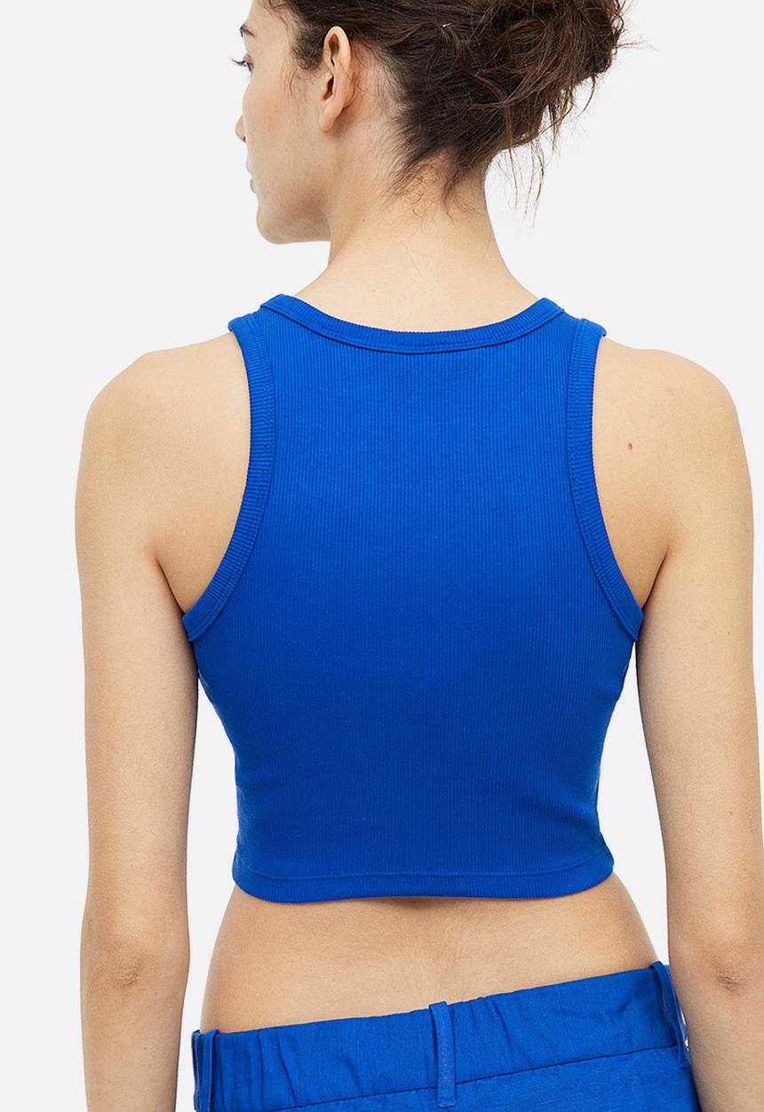 H&M - Cropped vest top - bright blue