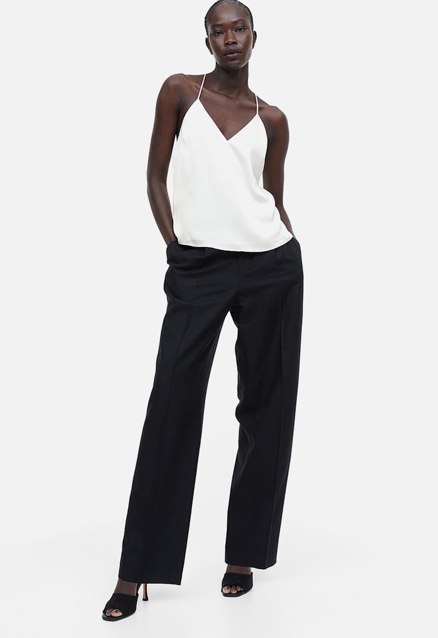 H&M - Satin cami top - white