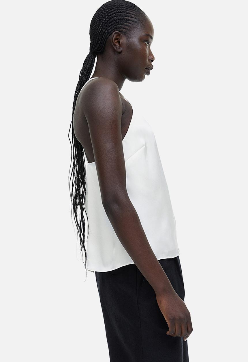 H&M - Satin cami top - white