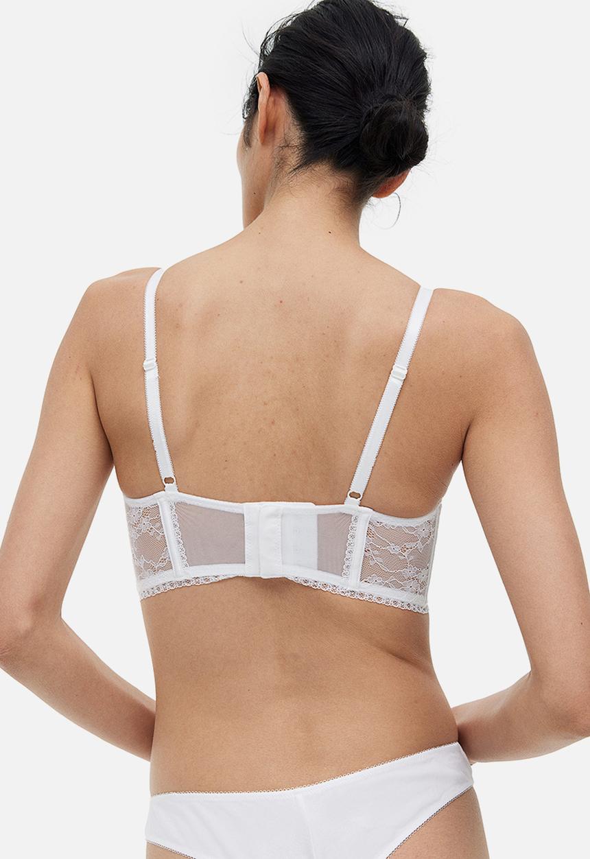 H&M - Non-padded lace bustier - white
