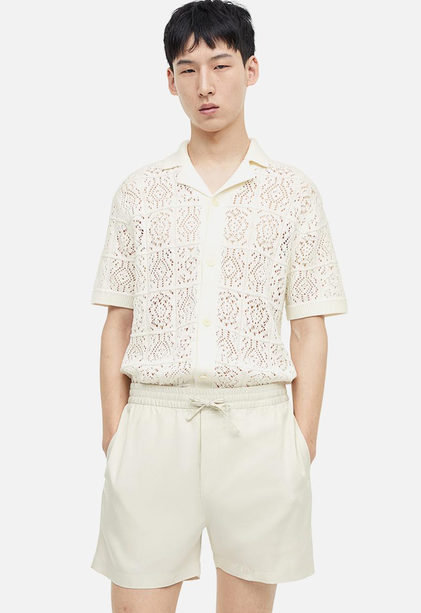 H&M - Regular fit lyocell shorts - light greige