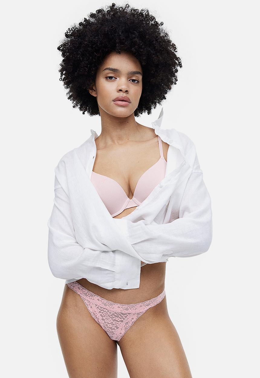 H&M - 3 Pack lace thong briefs - multi