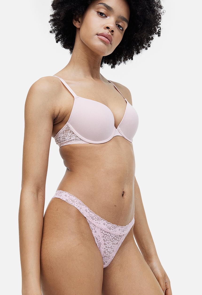 H&M - 3 Pack lace thong briefs - multi
