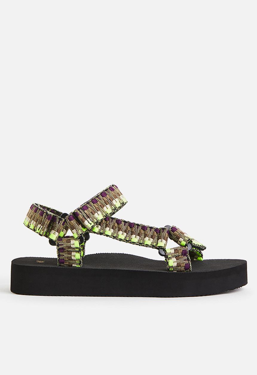 H&M - Sandals - brown patterned 