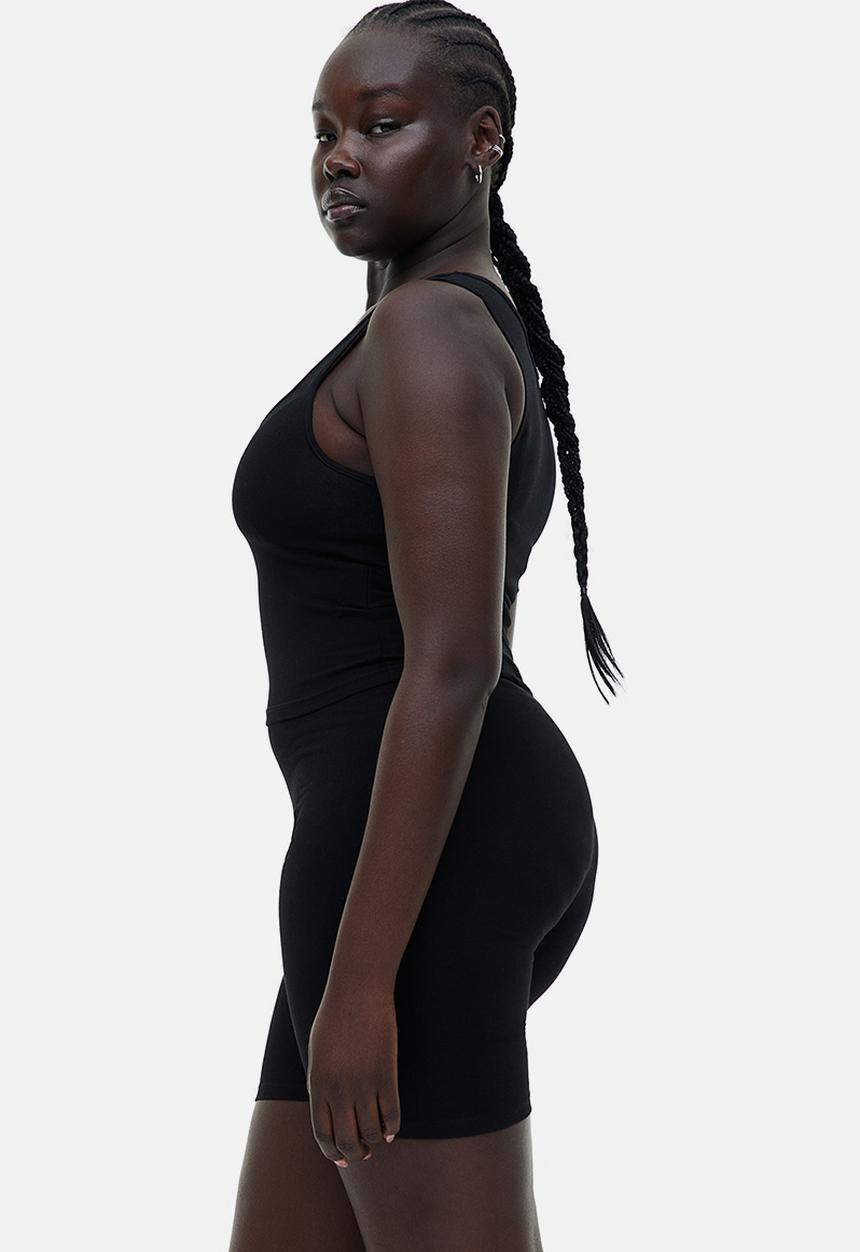 H&M - Cropped vest top - black