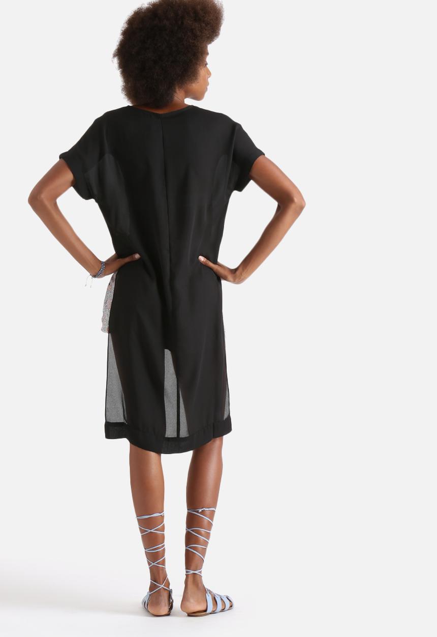 Influence. - Extreme Dip Hem Chiffon Long Line Top