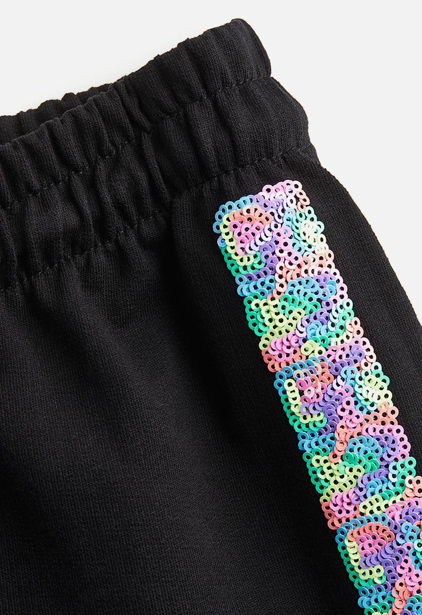 H&M - Sweatshorts - black sequined