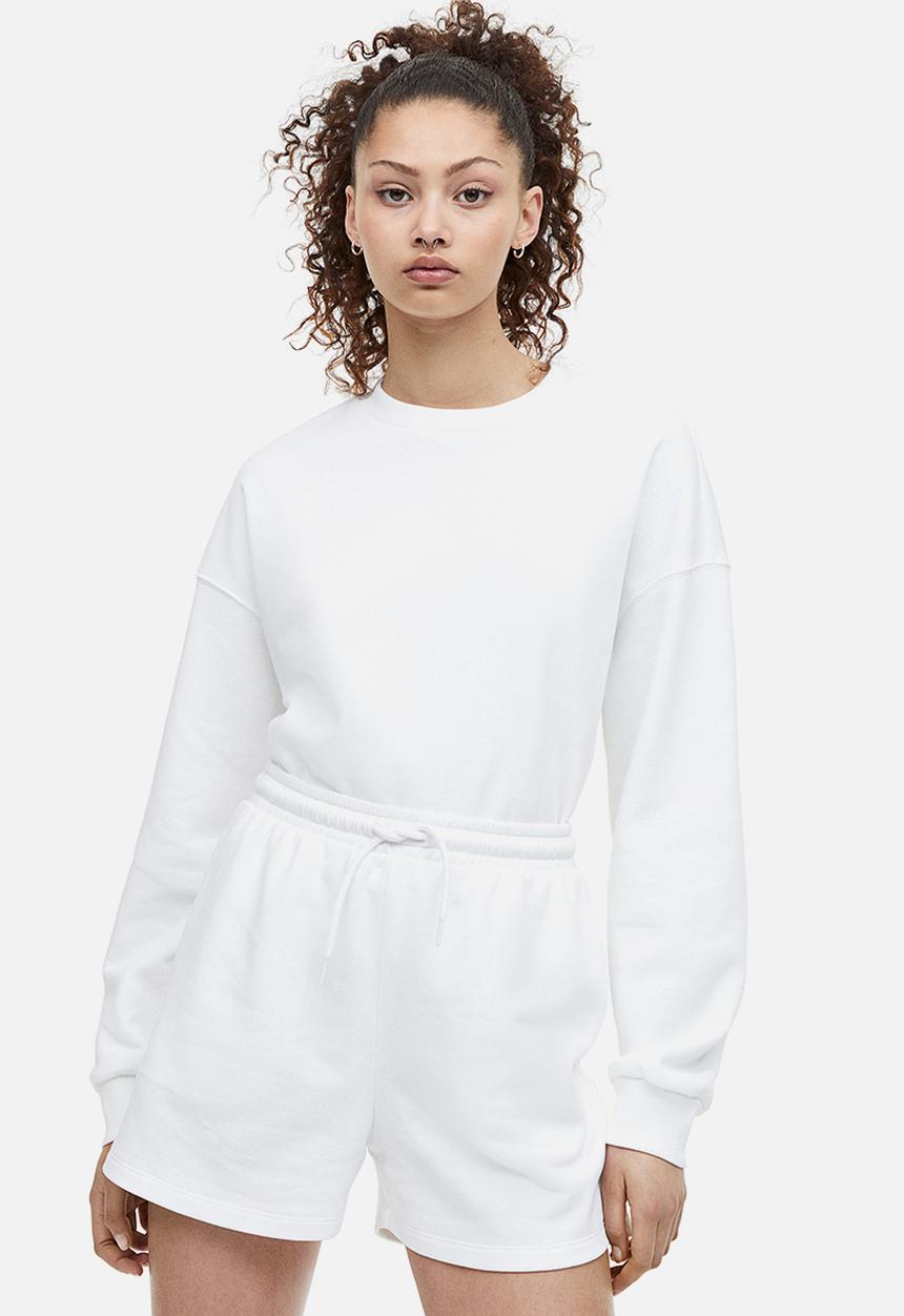 H&M - Sweatshirt shorts - white
