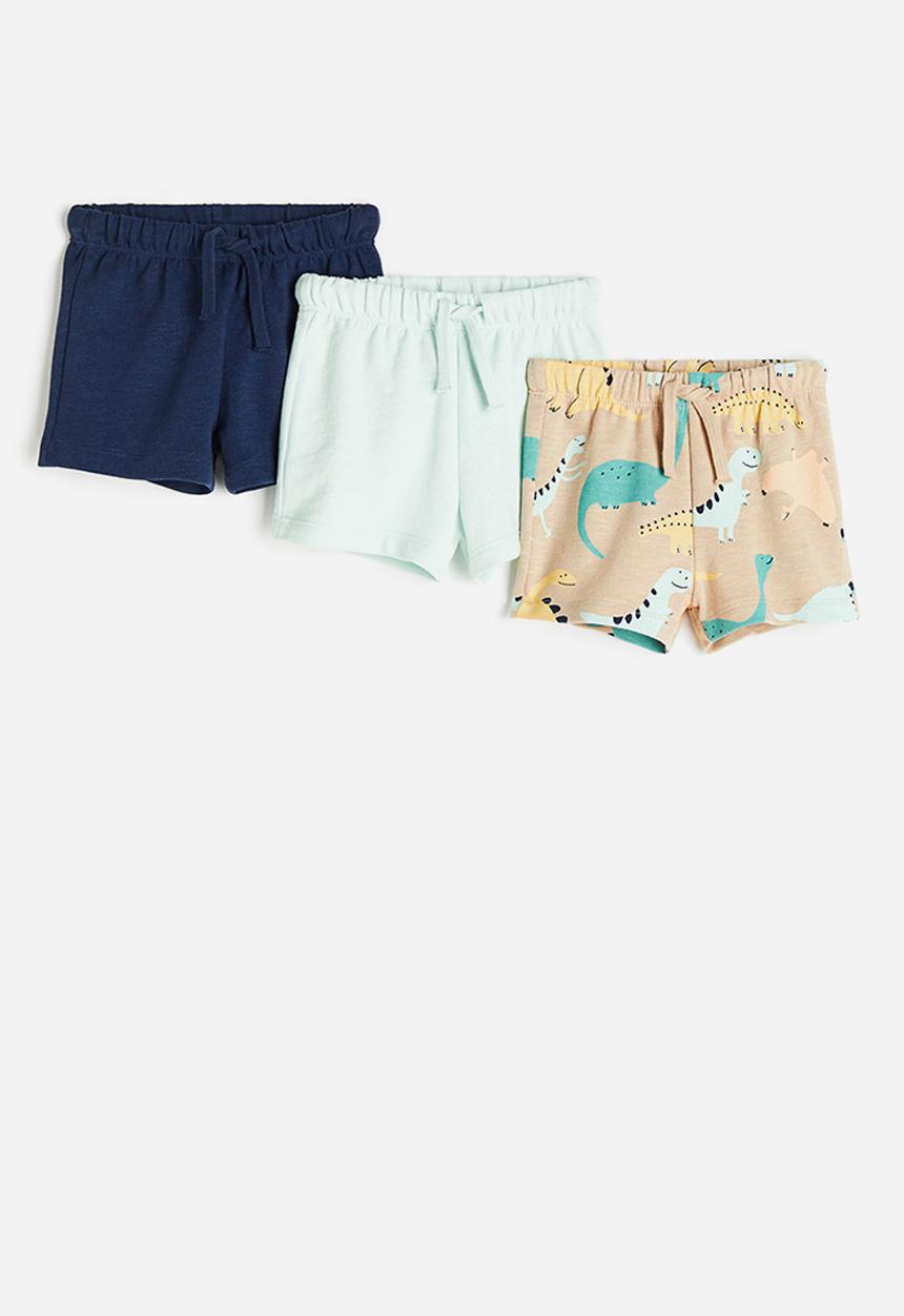 H&M - 3-Pack sweatshirt shorts - beige dinosaurs