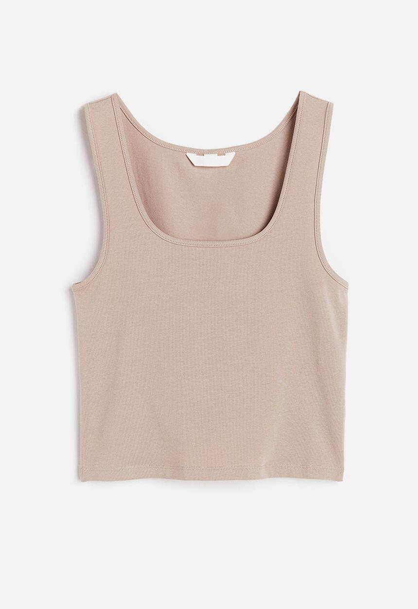 H&M - Cropped vest top - beige