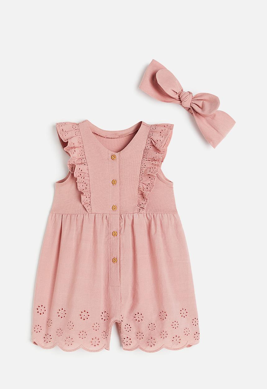 H&M - 2-Piece soft cotton set - dusky pink