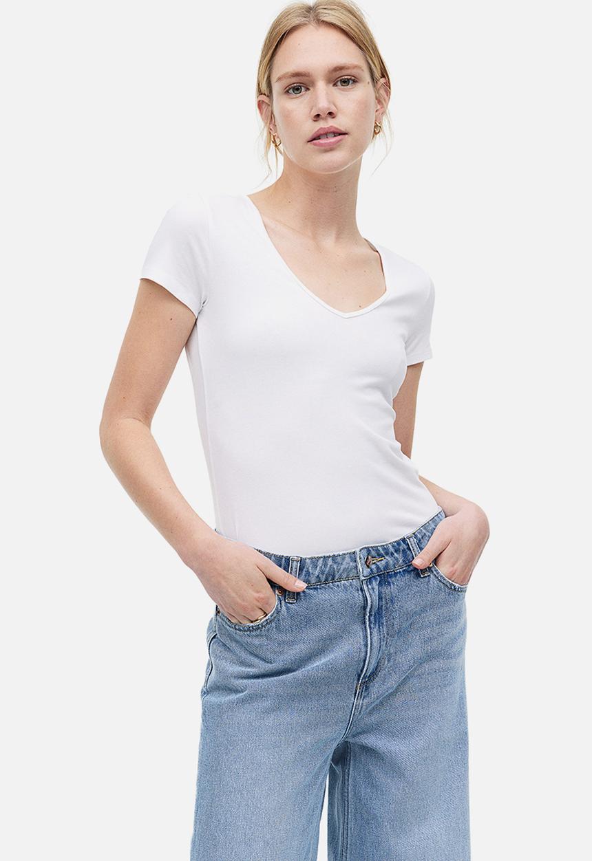 H&M - V-neck t-shirt - white