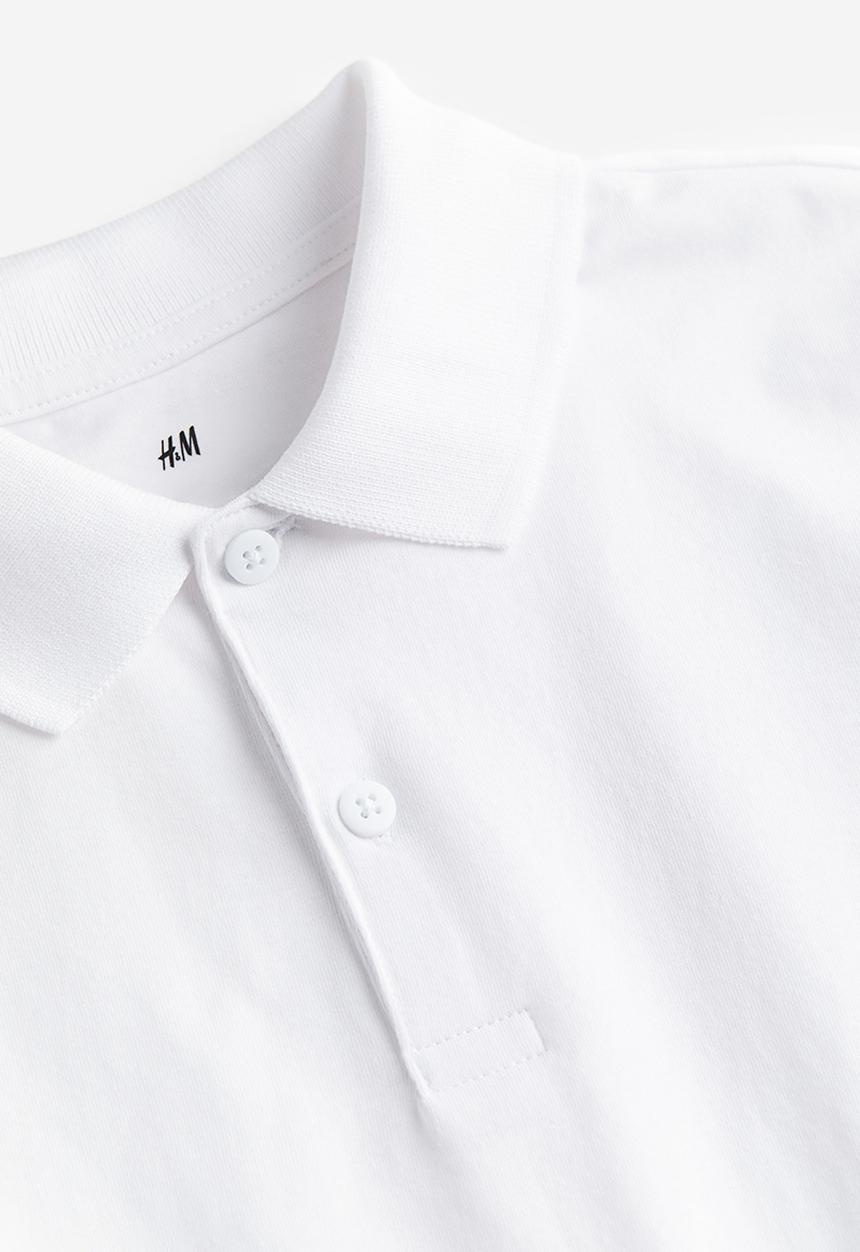 H&M - Jersey polo shirt - white