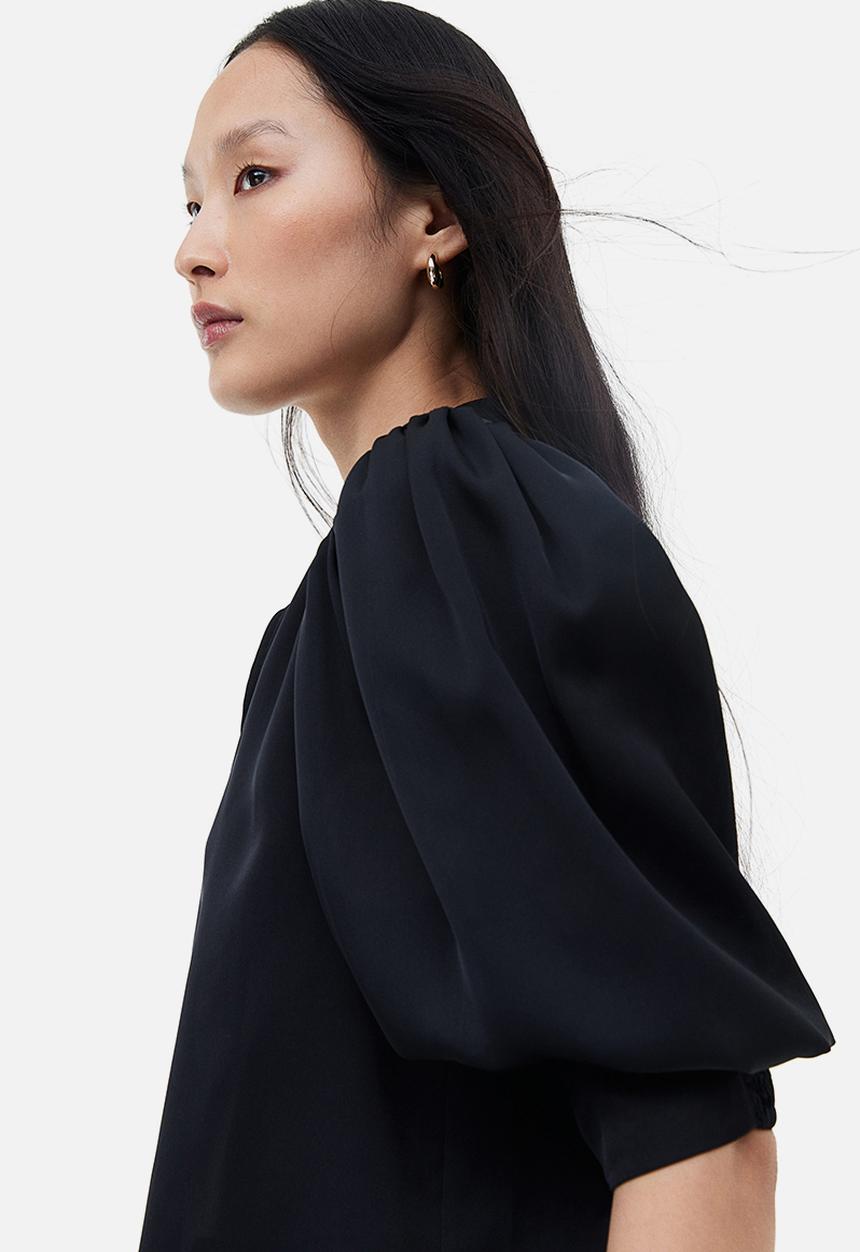 H&M - Stand-up collar blouse - black