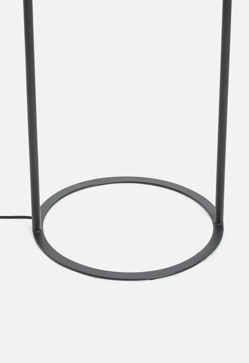 Sixth Floor - Amber floor lamp - black & natural