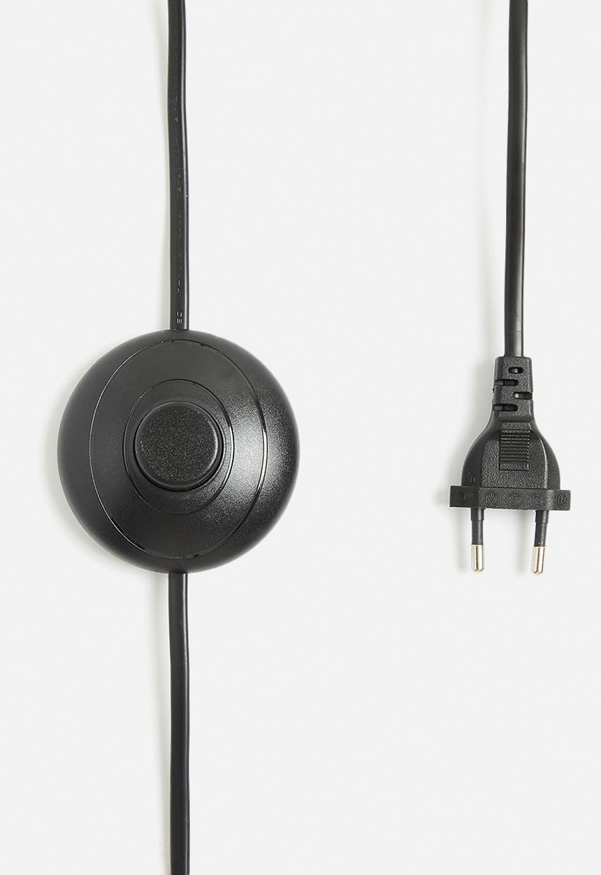 Sixth Floor - Amber floor lamp - black & natural